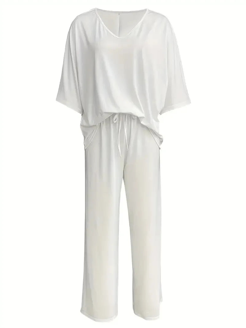Ticotrendy: Conjunto Elegante de Pantalón y Top Sin Mangas | Color Sólido Verano 2025