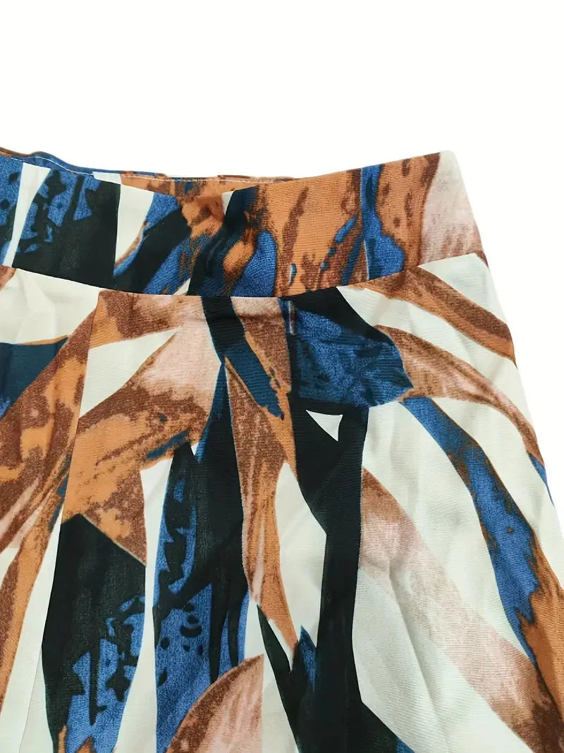 Pantalón Coreano QX | Cintura Alta y Pierna Ancha - Estampado Mediano | Moda Coreana con Cintura Alta
