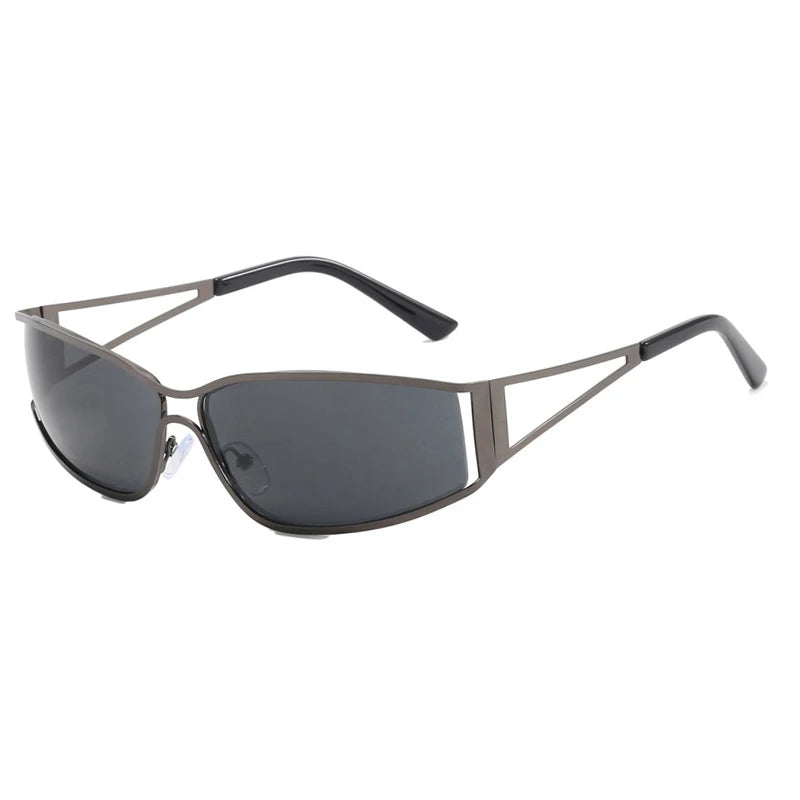 Gafas Sol Y2K Ahuecadas Envolventes Gradiente | Estilo Punk Steampunk Viajar