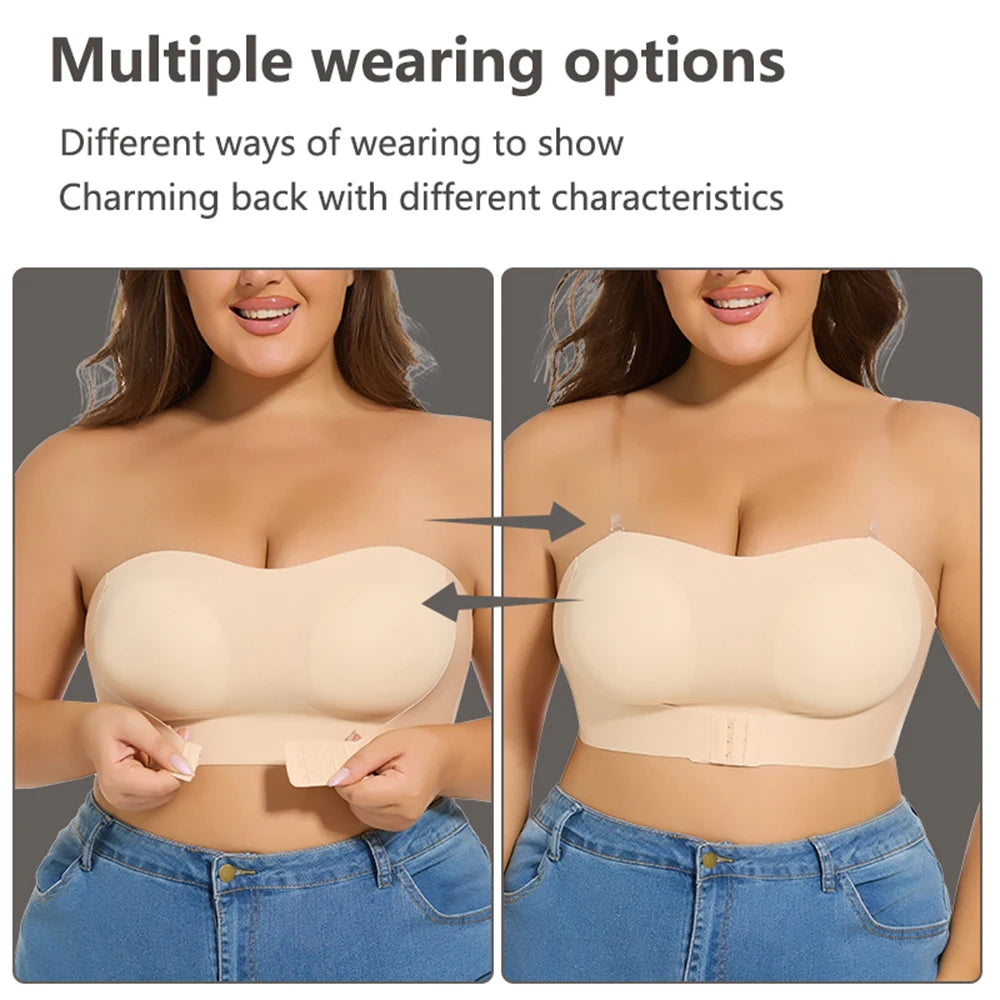 Sujetador Push Up Inalámbrico Plus Size | Transpirable Correas Extraíbles Antideslizante | Tallas XL-4XL | Tico Trendy
