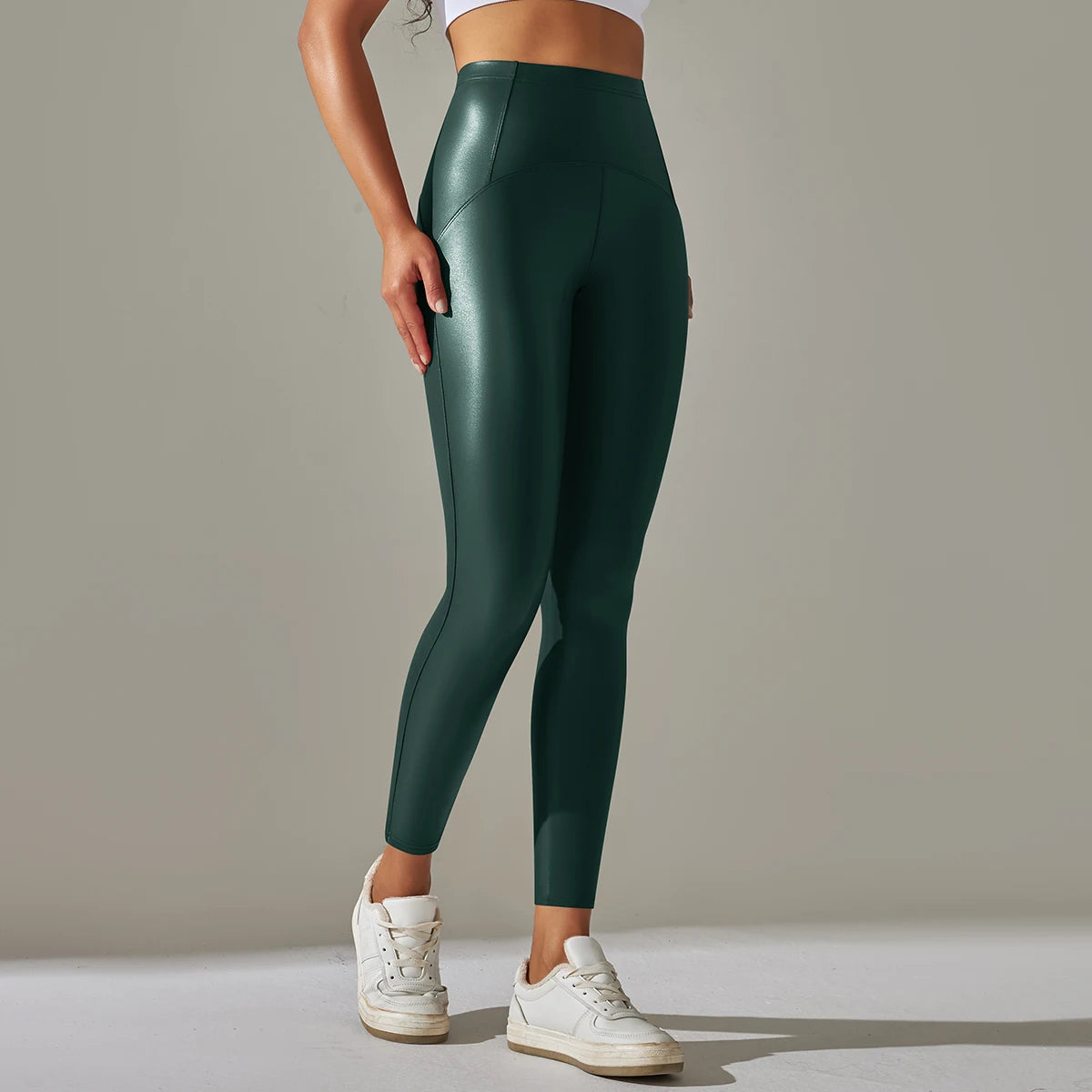 Pantalón Lápiz Alto Ticotrendy | Cuero PU Elástico | Otoño Invierno