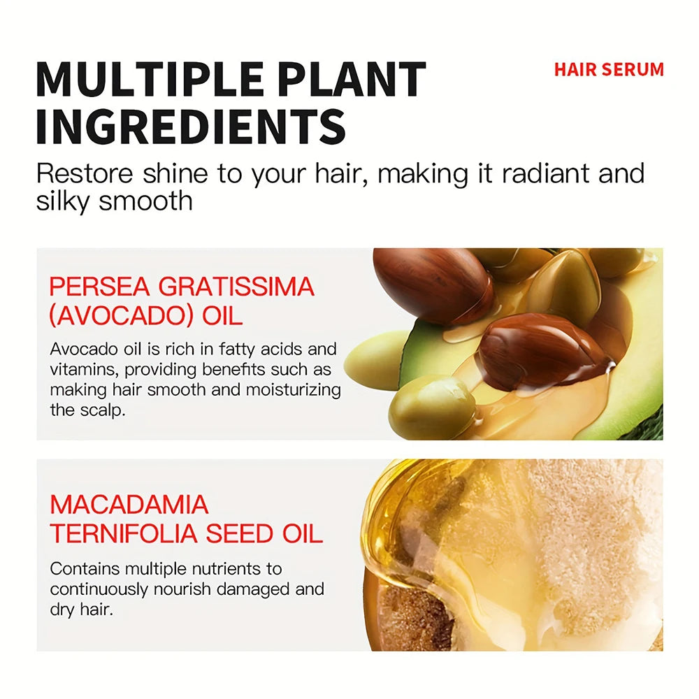 Aceite de nuez para el cuidado del cabello, aceite esencial, cápsula acondicionadora para el cabello marroquí, mejora la reparación del cabello seco y rizado, esencia sin lavado suave y brillante