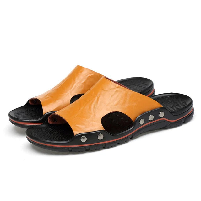 Zapatillas Para Hombre | Estilo Urbano | Verano | Material De Cuero Genuino | Ticotrendy