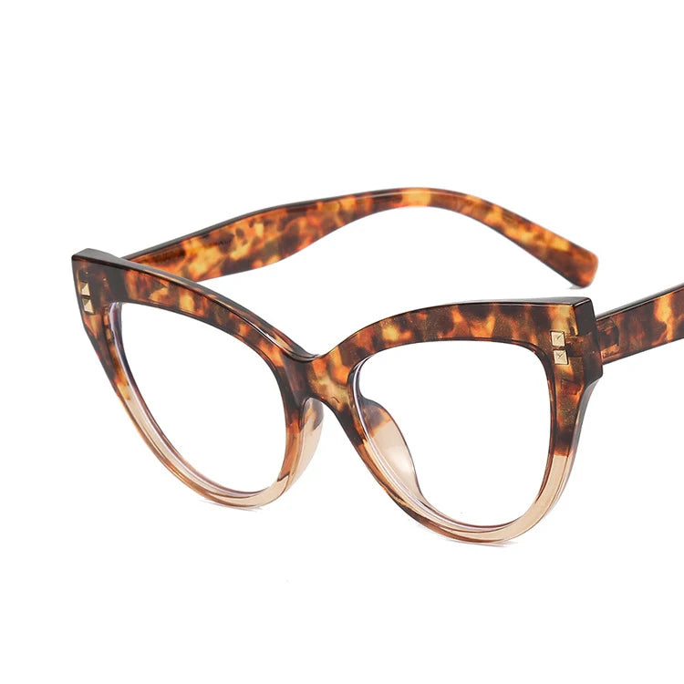Montura Gafas Ojo Gato Colores Contrastados Vintage | Antirayos Azules Ordenador Plástico Moda