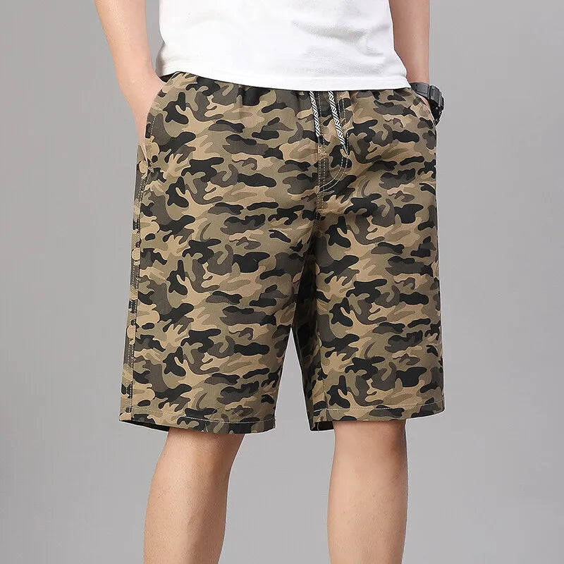 Pantalones Cortos Cargo para Hombre | Cintura Elástica  | Tallas Grandes | Ticotrendy