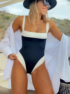 Traje De Baño Sexy De Una Pieza Cintura Alta Playa Verano Mujer