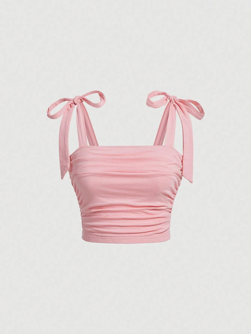 Top corto ajustado con tirantes anchos fruncidos y hombros descubiertos para mujer, ropa de verano 2024 Y2K, camisola rosa sin espalda, ropa de calle