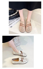 Mocasines de Diseñador con Punta Cuadrada | Ajuste Ancho | Cuero Suave | Novedad