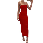 Vestido Sexy De Verano Ceñido Sin Mangas Espalda Descubierta 2025