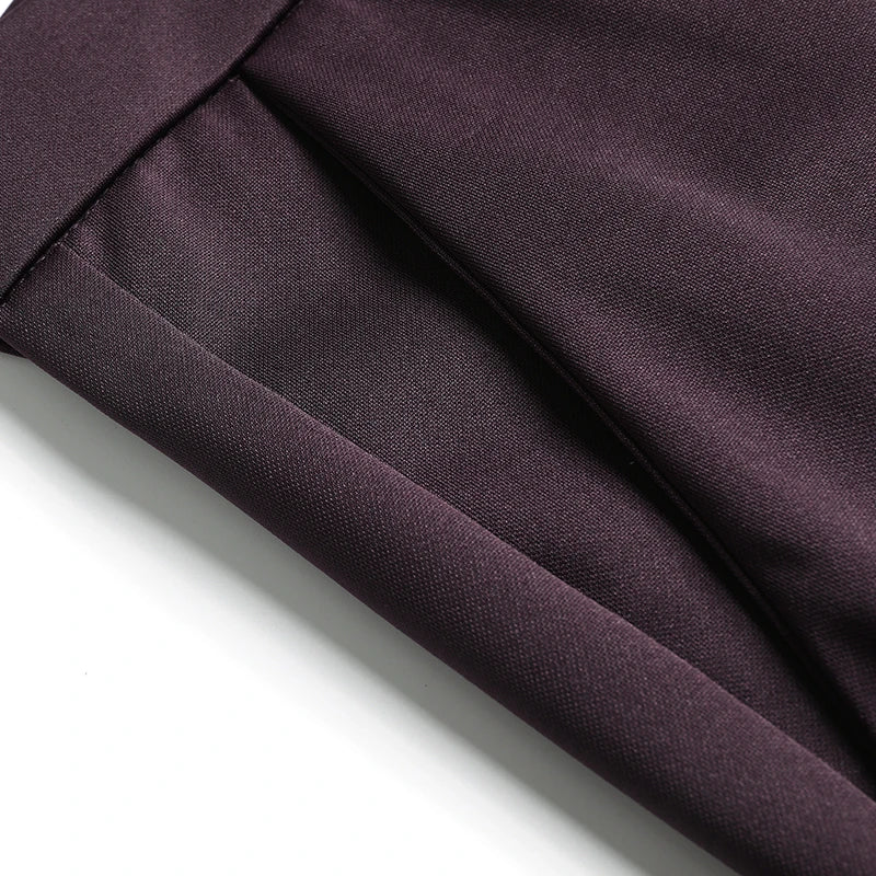 Pantalones de Vestir  | Elásticos 4 Direcciones y Sin Arrugas | Color Rojo Vino | Ticotrendy