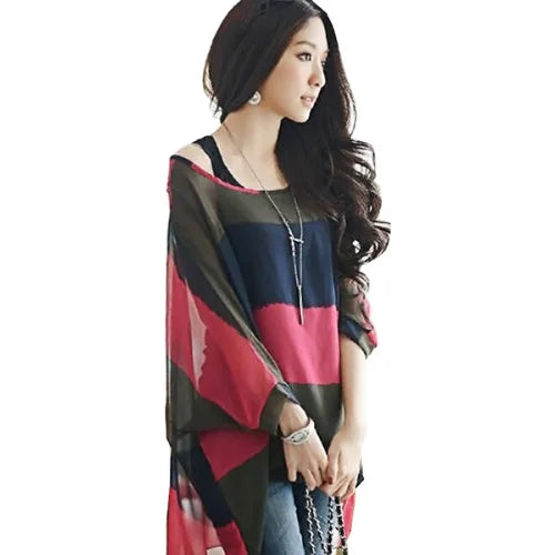 Vestido casual bohemio estilo chiffon disponible en tallas grandes 4XL 5XL 6XL vestido vintage floreado con cuello en O camiseta estilo long top