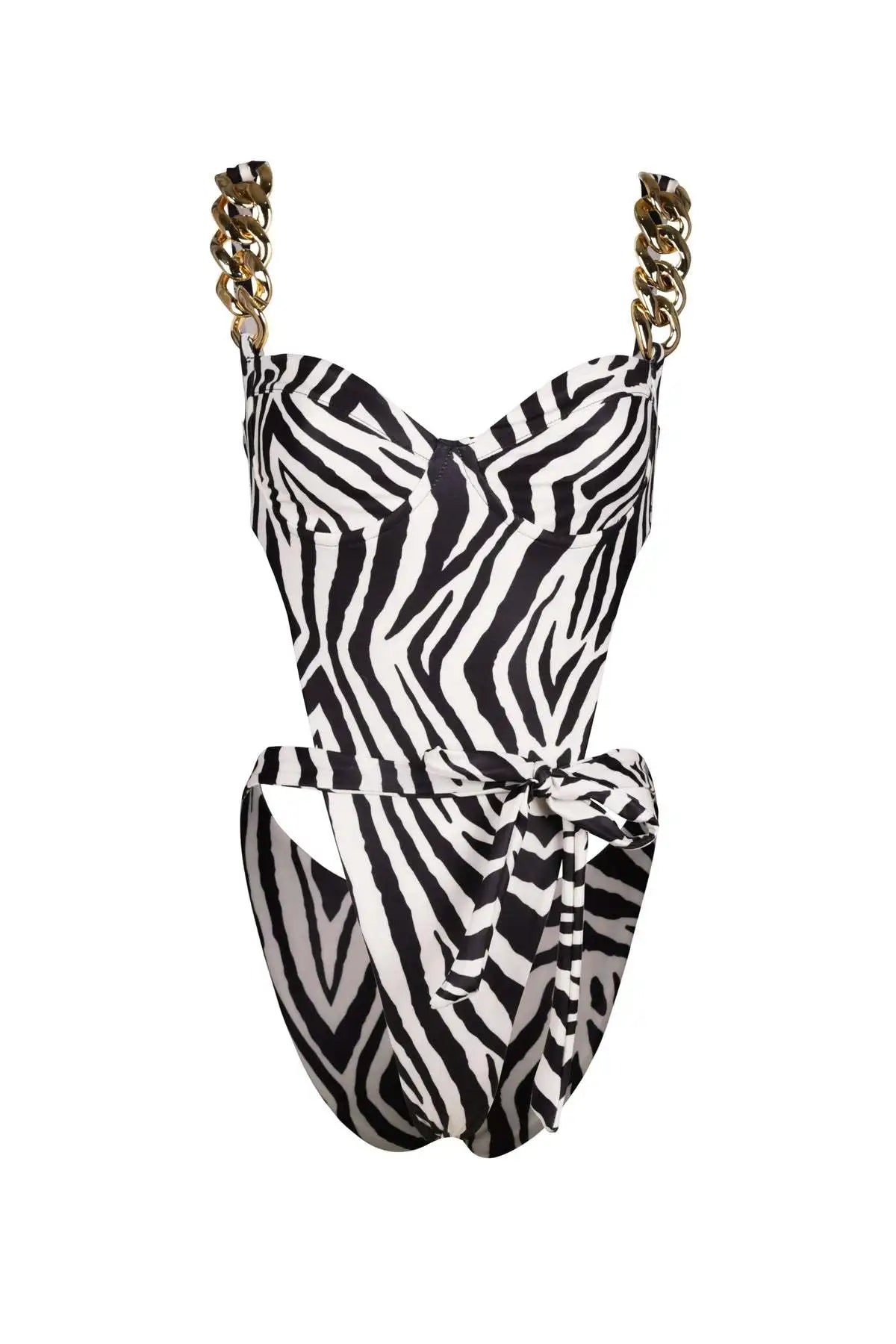 Traje De Baño Sexy Rayado Cintura Alta Playa Mujer Una Pieza