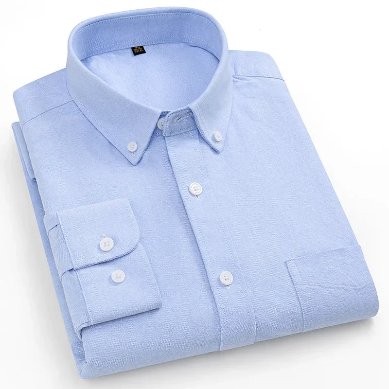 Camisa Oxford a Cuadros | Talla Grande y Pequeña | 100% Algodón | Manga Larga Hombre