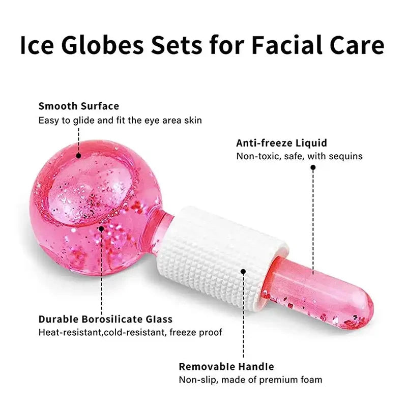 Rodillo de Metal mágico de acero inoxidable para terapia de frío, rodillo de belleza Facial de enfriamiento de oro rosa para la piel, gran oferta