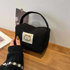Bolso / Neceser de Pana Suave de Gran Capacidad con Diseño de Dibujos Animados
