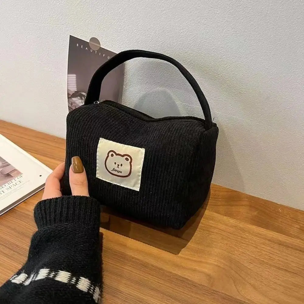 Bolso / Neceser de Pana Suave de Gran Capacidad con Diseño de Dibujos Animados