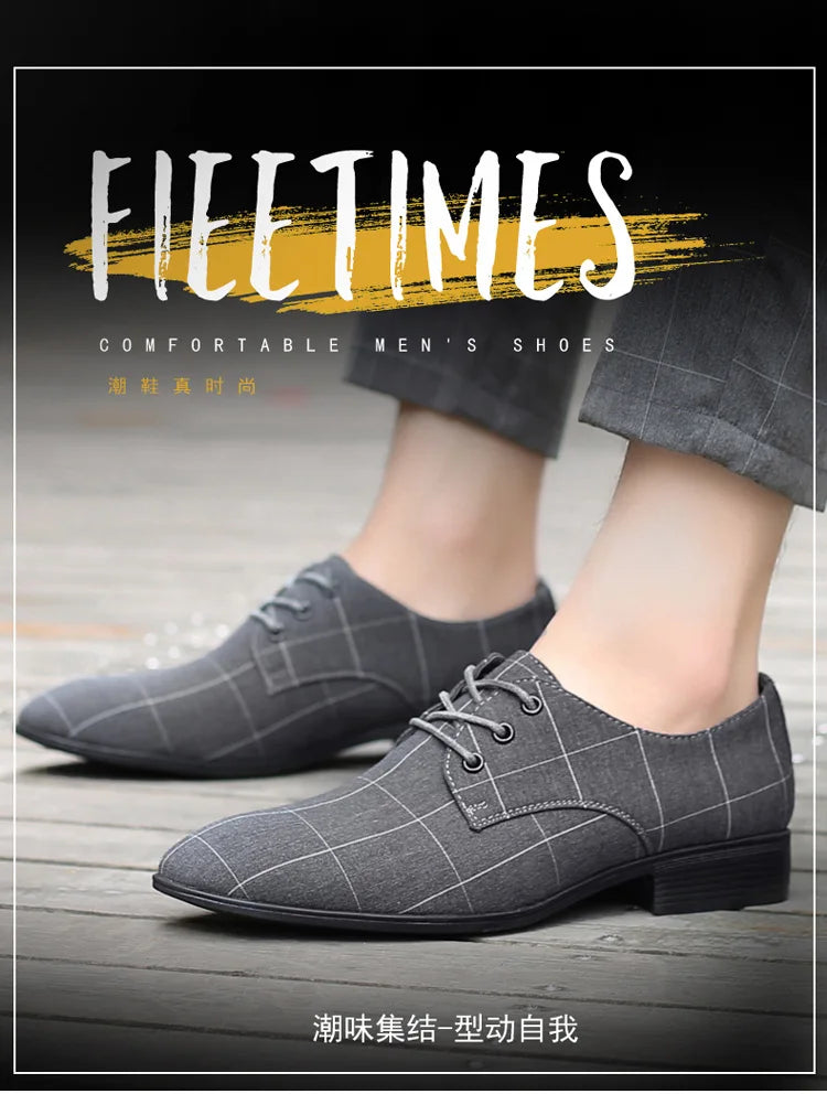 Zapatos Hombre Lona Formales Casuales Punta Puntiaguda Geométricos | Verano