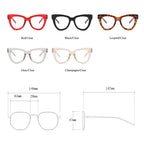 Montura Gafas Ojo Gato Marco Grande Retro Unisex | Antiazules Ópticas Titanio Plástico