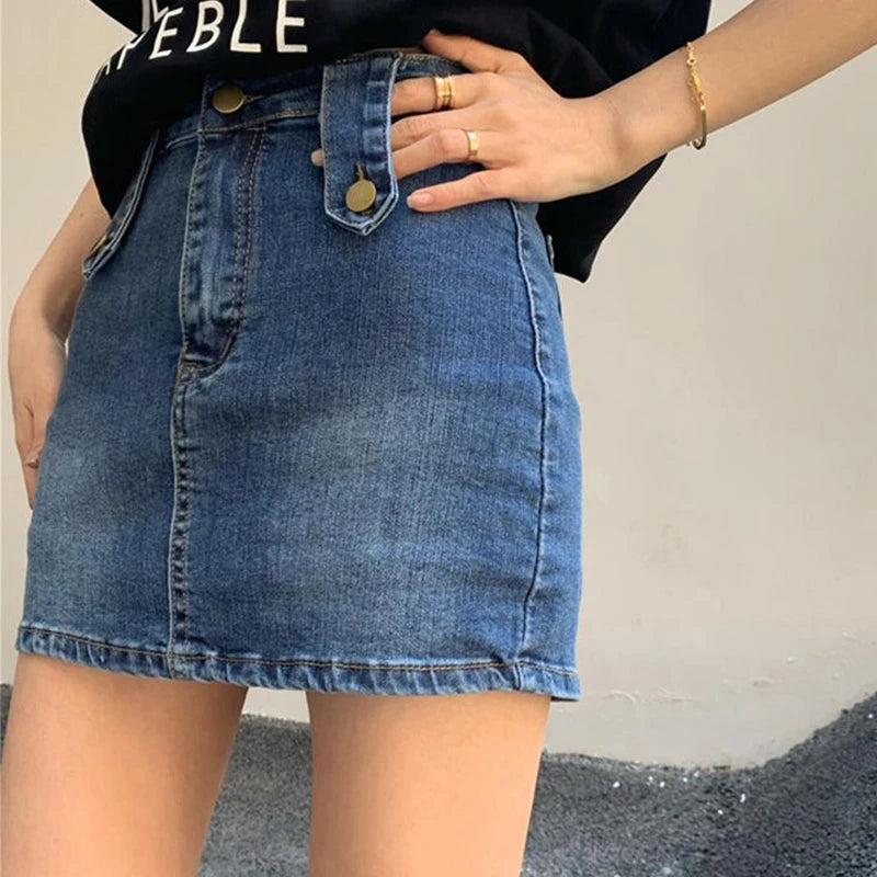 Falda Vaquera Corta | Bolsillos y Cintura Alta | Estilo Casual Costa Rica