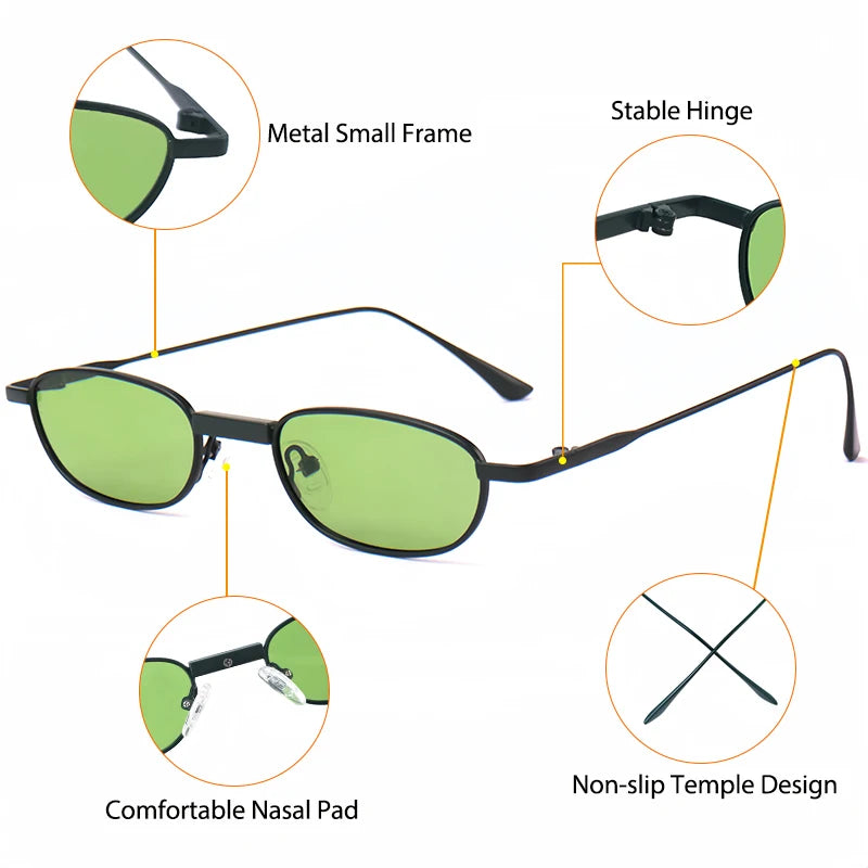 Gafas de Sol Polarizadas Retro | Montura Pequeña Punk | Unisex |