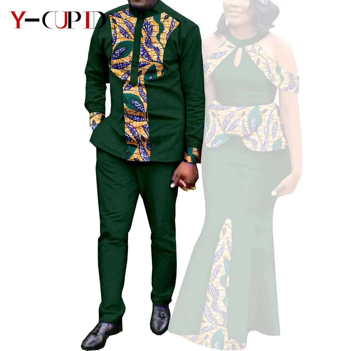 Vestido Africano Estampado Sirena Pareja | Camisa y Pantalón | Tallas S-6XL | Tico Trendy