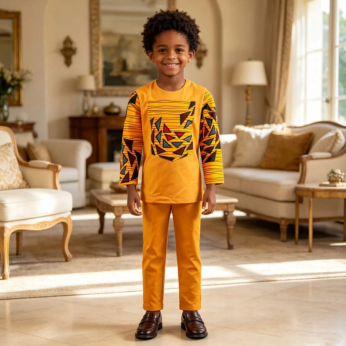 Conjunto Top Pantalón Manga Larga Retazos Niño | Tallas XS-XXL | Tico Trendy