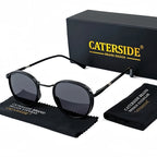 Gafas de Sol Caterside Redondas | Polarizadas Vintage | Montura Metal Steampunk TR
