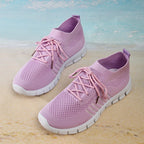 Zapatillas de Punto Transpirables | Plataforma | Suela Blanda | Talla Grande | Verano