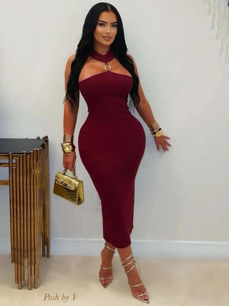 Vestido Wmstar para mujer, venta al por mayor, ropa de mujer a la moda, Color sólido, patrón de espiga, ajustado, Sexy, sin mangas, busto, vestido abrazando