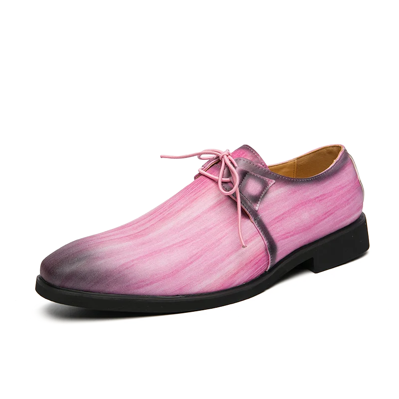 Zapatos Vestir Rosados Hombre Oxford Elegantes Casuales Banquete Boda | Talla 48