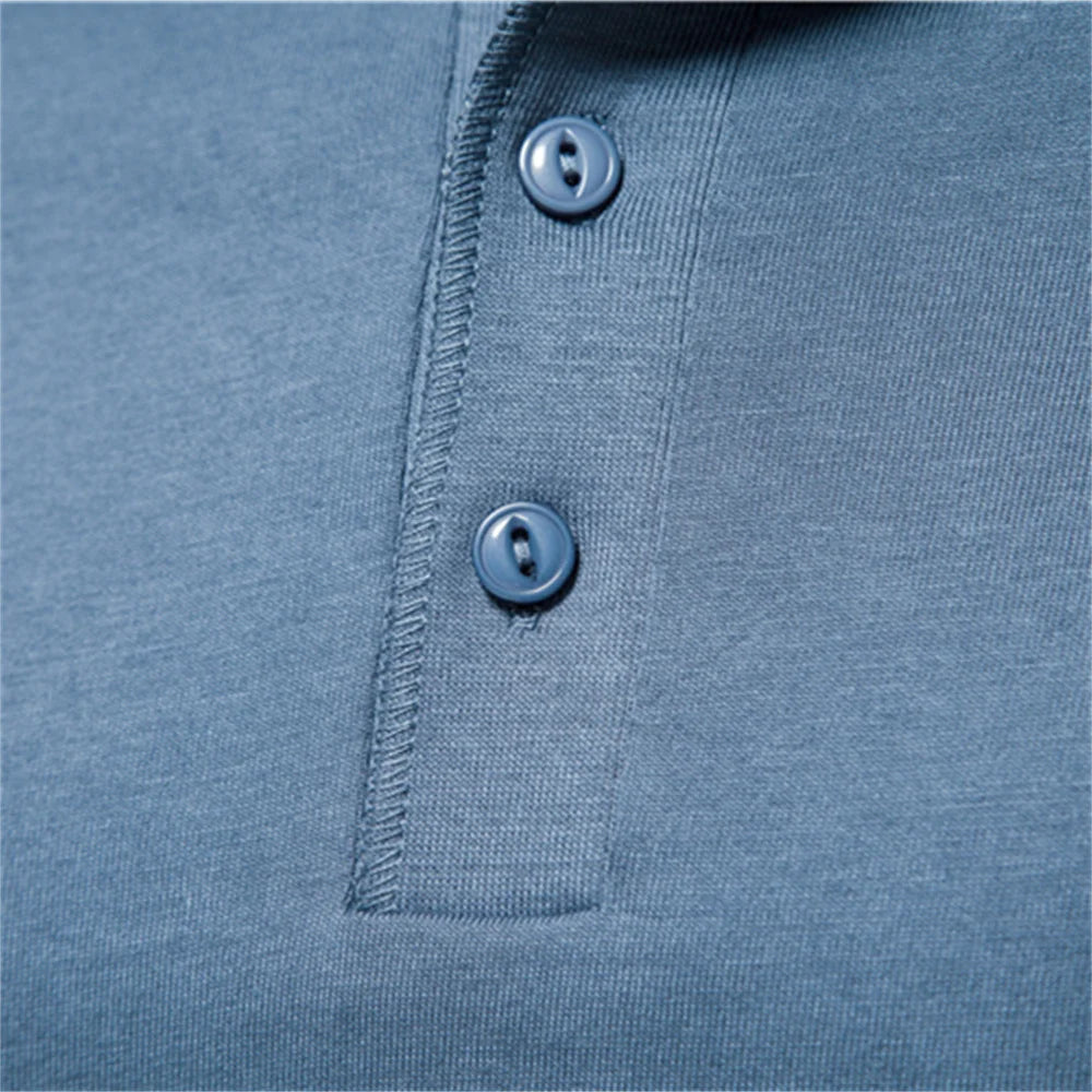 Camiseta Cuello Henley Color Sólido Hombre | Manga Larga Alta Calidad | Tallas XS-5XL | Tico Trendy