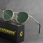 Gafas de Sol CATERSIDE Polarizadas | Redondas Retro | Montura Metal Punk