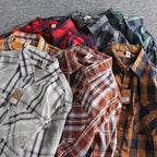 Camisa Cuadros Hombre | Algodón Lavado | Estilo Gótico | Manga Corta | Ticotrendy Costa Rica