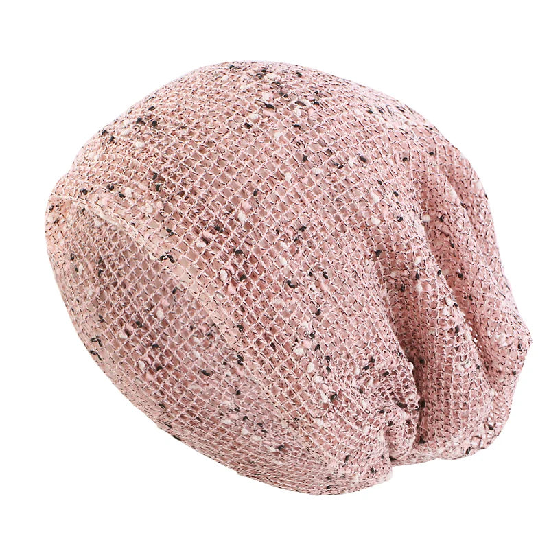Nuevas Gorros de doble uso para mujer, gorros de malla de algodón para verano, gorros finos, gorros informales para exteriores, gorros con bufanda, Gorros para niñas