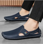 Mocasines Cuero Hombre 2025 ∣ Ahuecados Conducción ∣ Lujo Verano