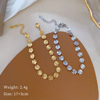 Pulsera Dijes Redondos Vintage | Acero Inox. Simple | Cadena Color Oro y Plata | Ticotrendy