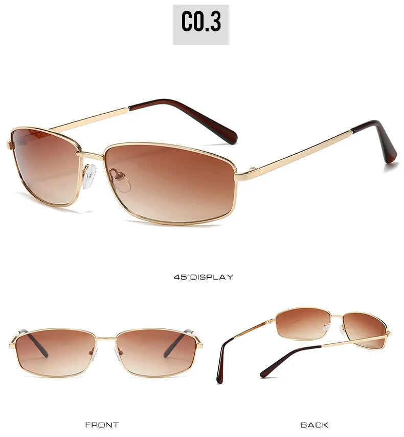 Gafas de Sol Y2K para Mujer Estilo Vintage Punk con Marco Metálico