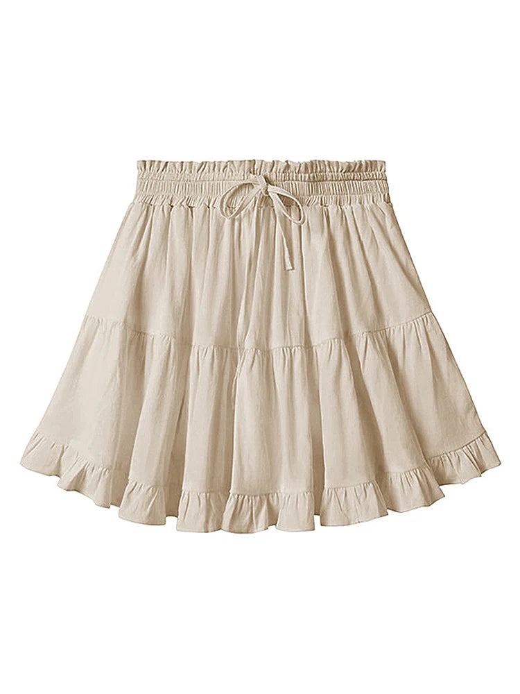 Falda Corta a Cuadros | Con Volantes | Estilo Bohemio | Mujer