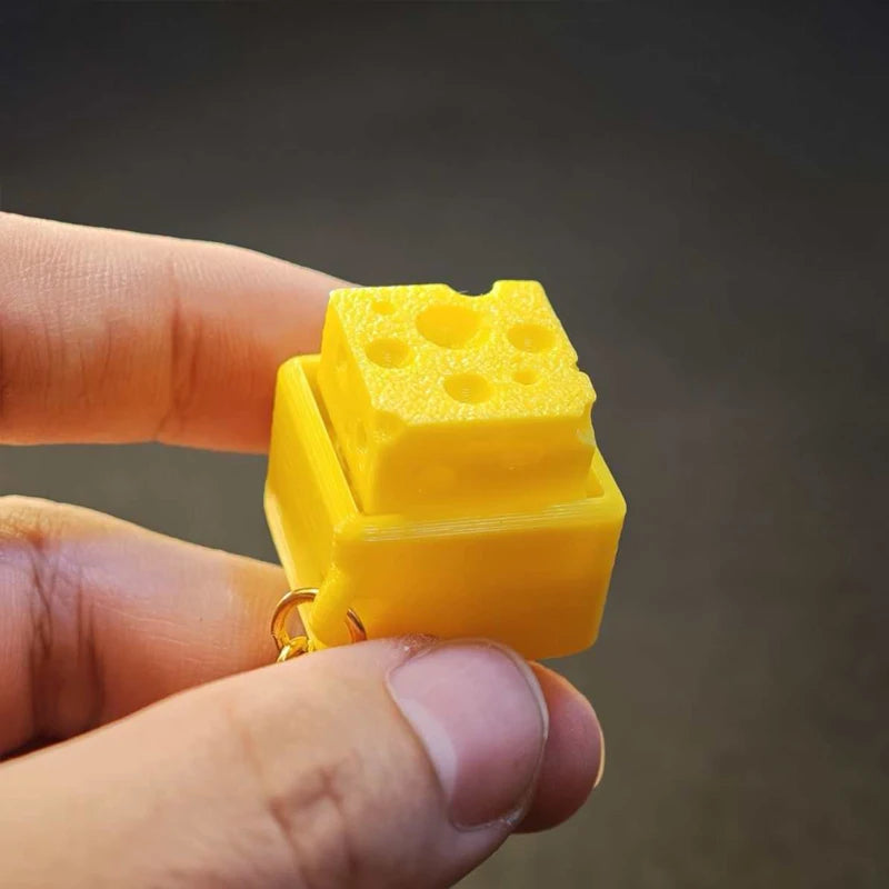 Teclado de queso Fidget llavero Clicker Fidget juguete sensorial alivio del estrés ansiedad TDAH descompresión regalos para niños adultos
