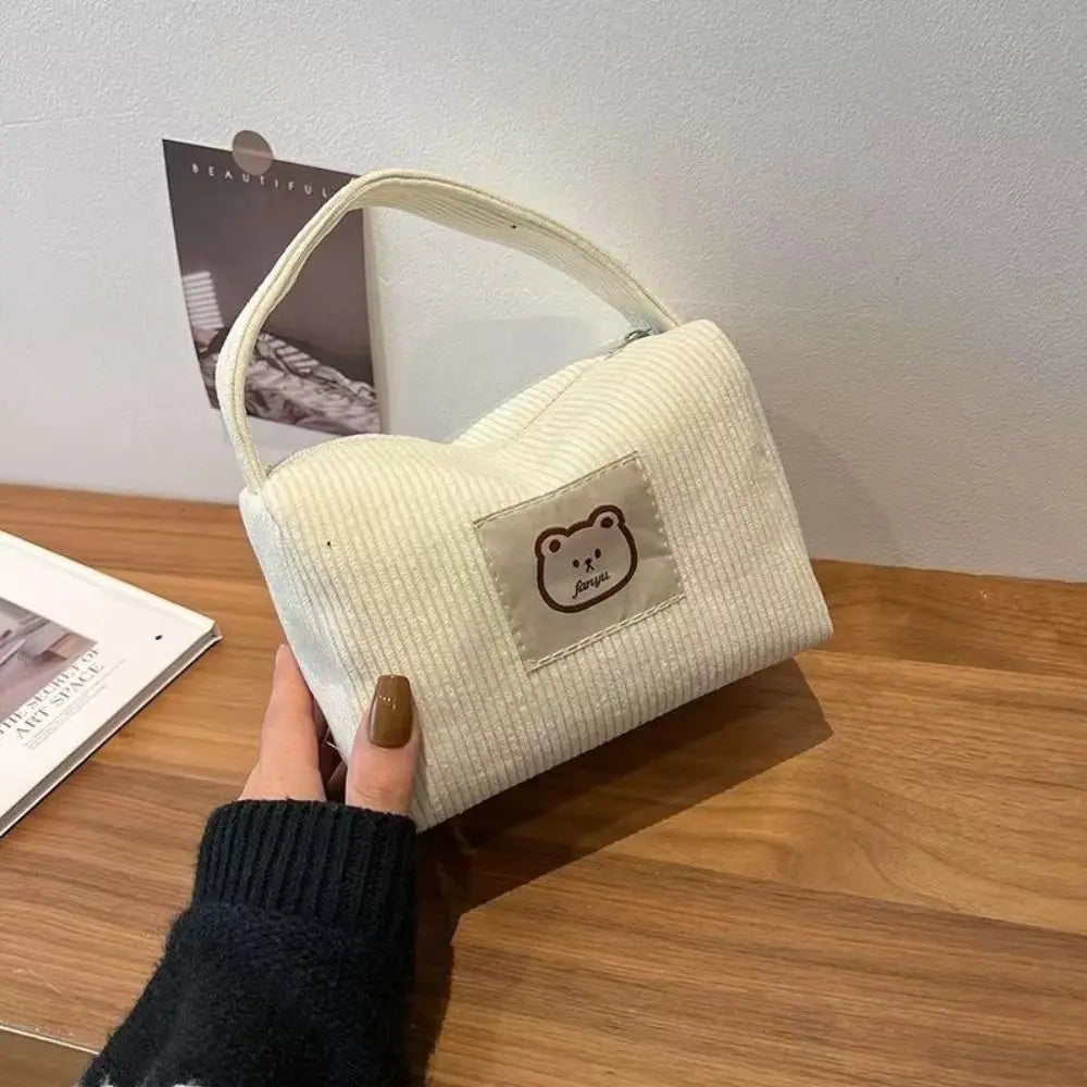 Bolso / Neceser de Pana Suave de Gran Capacidad con Diseño de Dibujos Animados