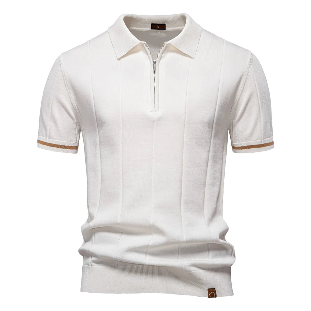 Polo Deportivo Cremallera Hombre | Ajustado Oficina Casual | Tallas S-XXL | Tico Trendy