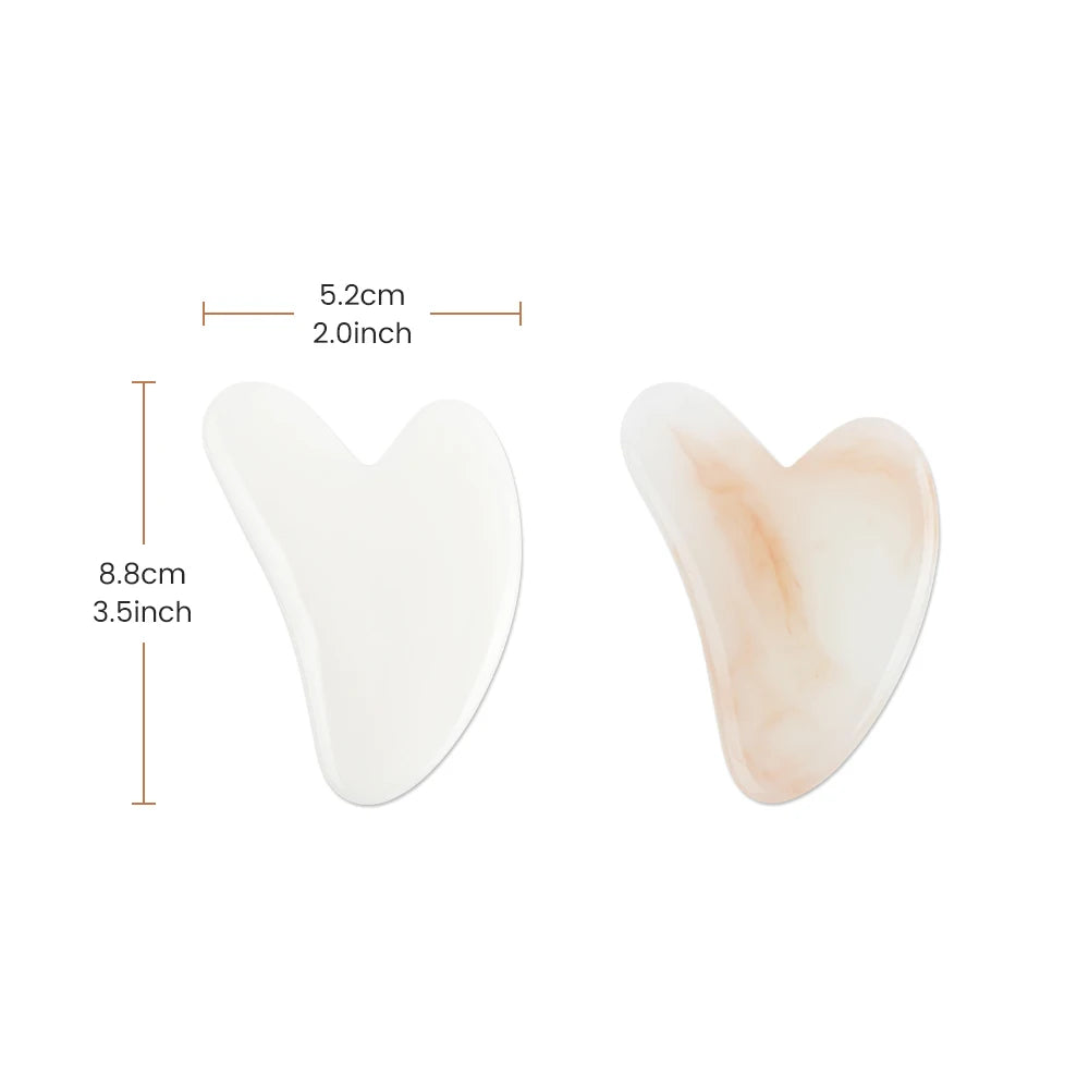 Rodillo y Gua Sha de Resina Natural para Masaje Facial y Corporal