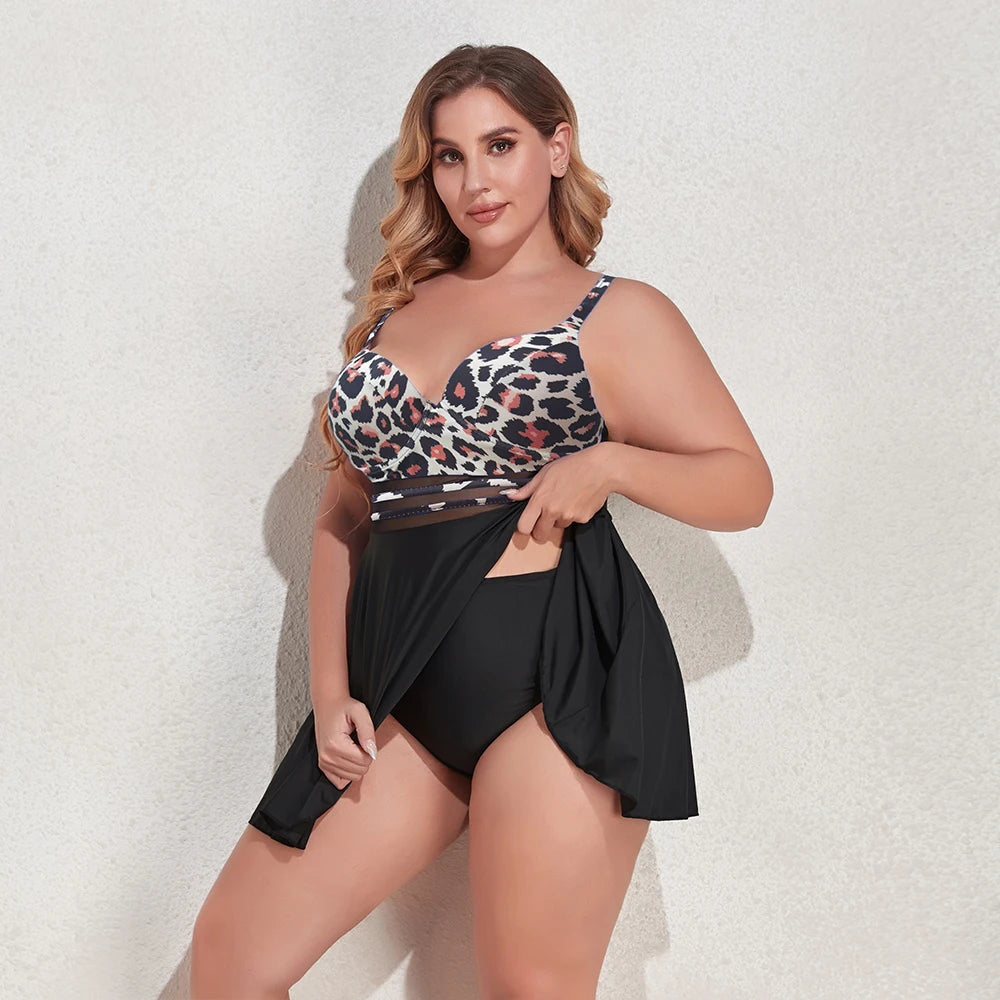 Tankini Mujer Ticotrendy Talla Grande Estampado Nuevo Estilo Bikini | Con Falda