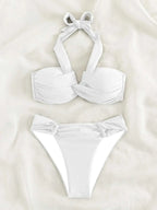 Bikini Halter Push Up con Twist - Traje de Baño de Playa