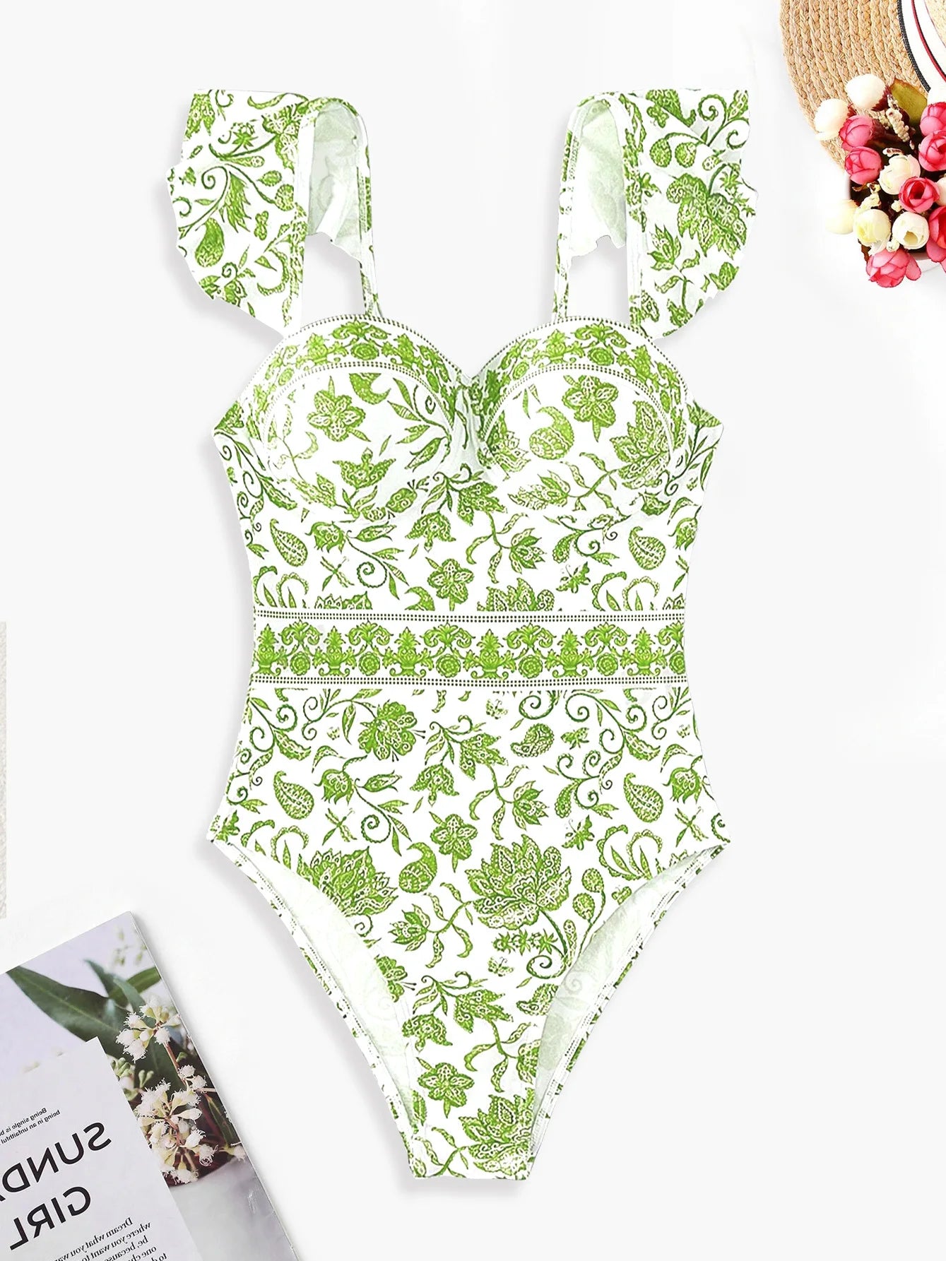Traje de Baño de Una Pieza Sexy | Estampado Retro | Estilo Tico