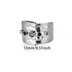 Anillo Ticotrendy Geométrico | Multicapa Circón | Grueso Acero Inox Oro