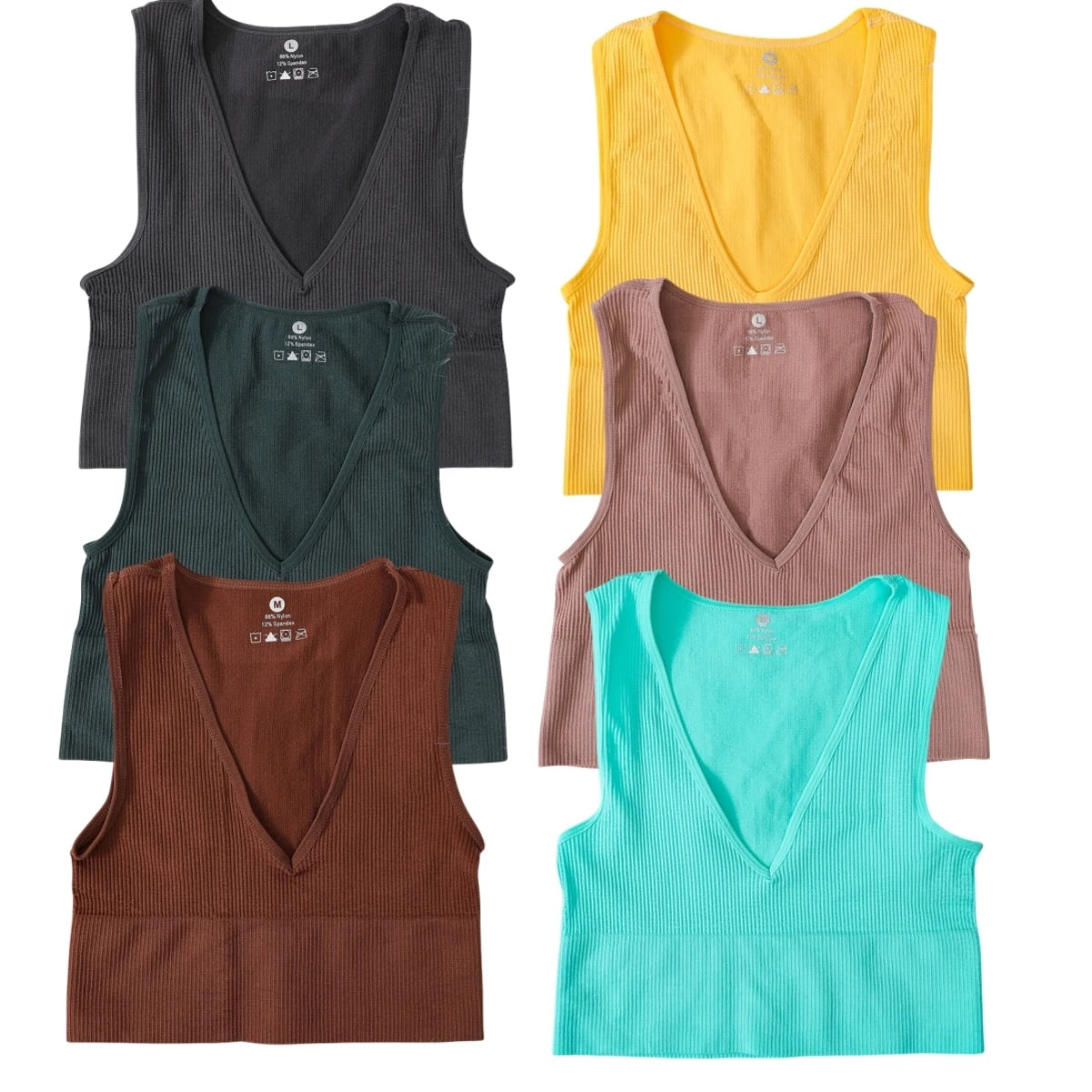 Top Corto Verano | Cuello V | Canesú Acanalado | Ticotrendy