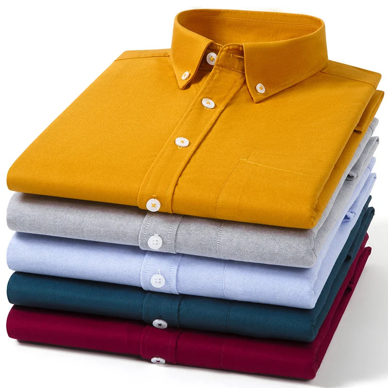 Camisa Oxford a Cuadros | Talla Grande y Pequeña | 100% Algodón | Manga Larga Hombre