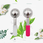 Rodillo de Metal mágico de acero inoxidable para terapia de frío, rodillo de belleza Facial de enfriamiento de oro rosa para la piel, gran oferta