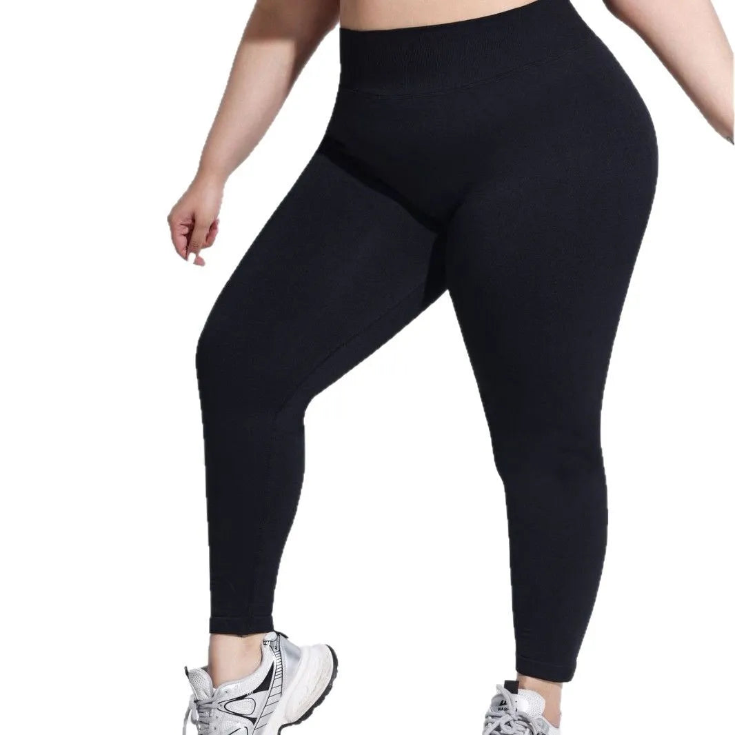 Pantalones de Yoga VEQKING para Mujer, Tallas Grandes, Leggings Deportivos Sin Costuras de Secado Rápido, Leggings de Gimnasio con Efecto Push-Up, Pantalones de Entrenamiento de Alta Elasticidad